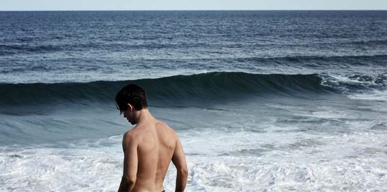 man by the ocean