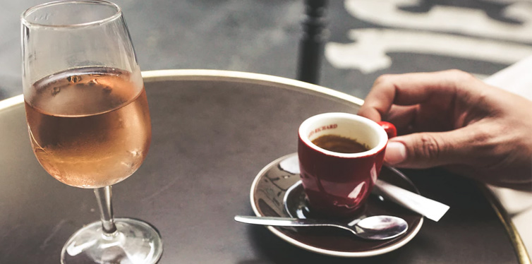 cup of coffe on the table