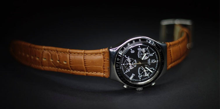 yellow leather watch