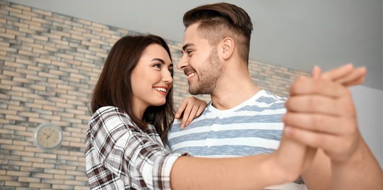 a couple dancing