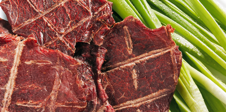 beef jerky and vegetable