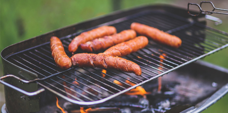 grilled sausages