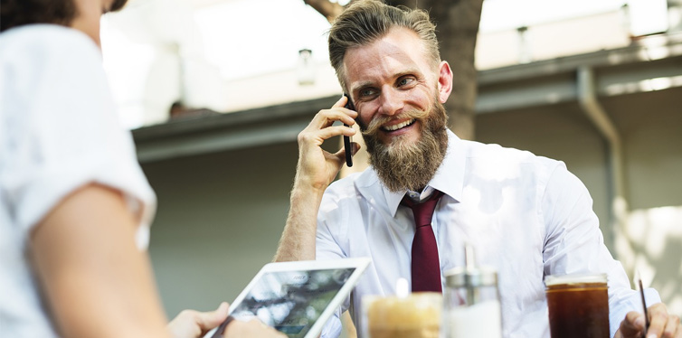 man talking on the phone