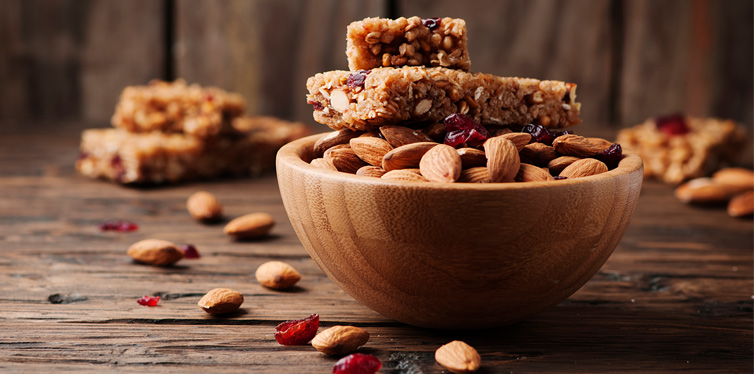 almond and cereal bar