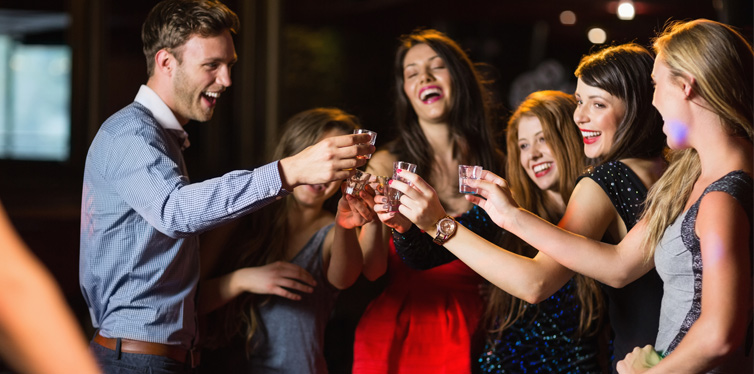 friends at the party