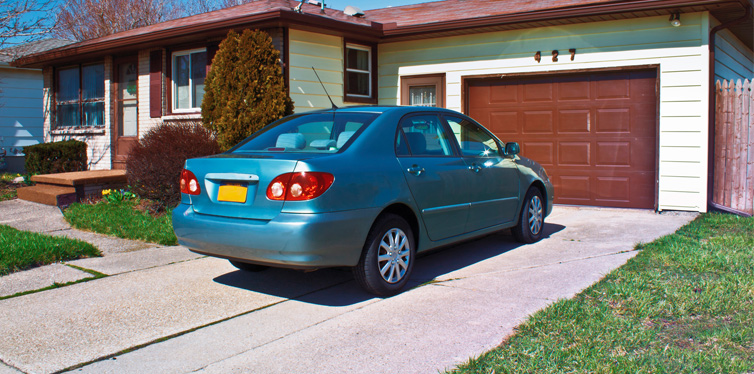driveway in front of the house