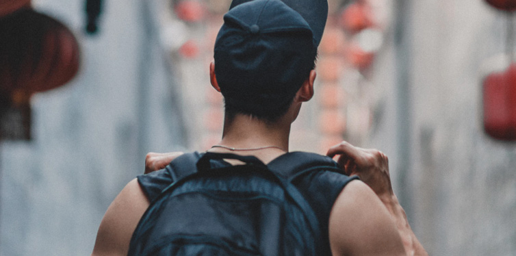 traveler with the backpack