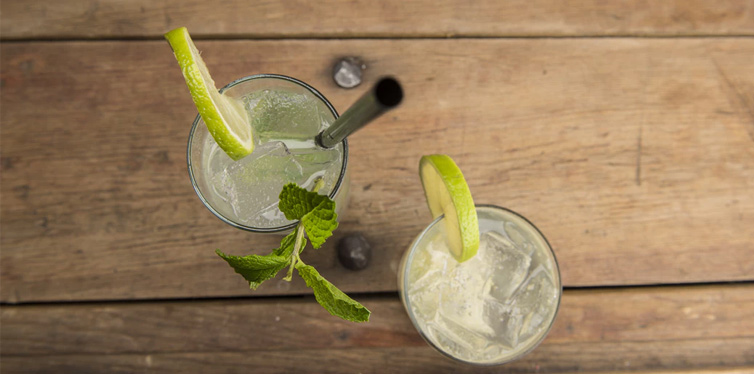 cocktail in a glass with ice