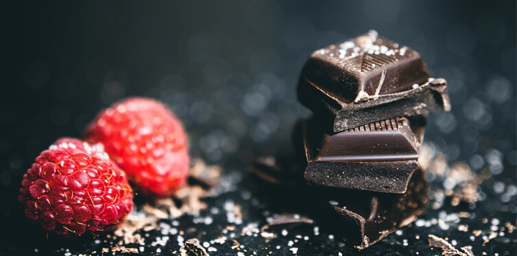 dark chocolate and berries