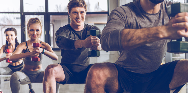 working out in a group