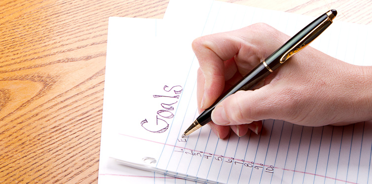 writing down your goals