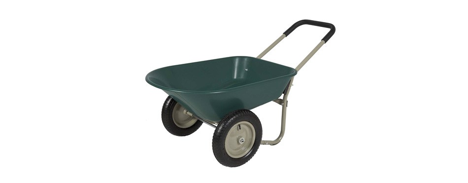 Best choice products dual wheel outlet home wheelbarrow yard garden cart