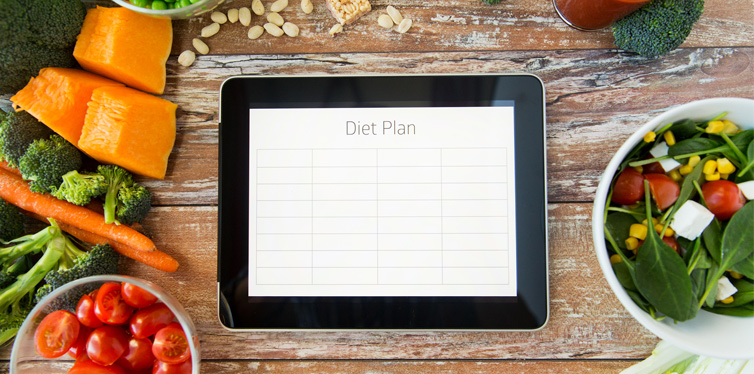 diet plan on a tablet