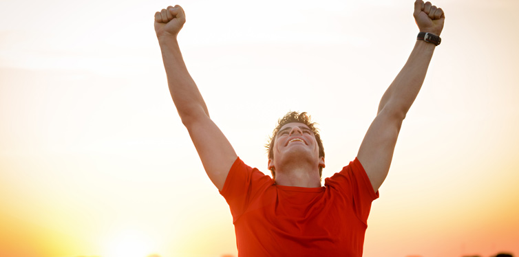 happy male runner