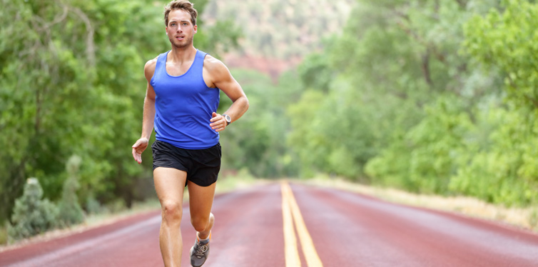 young man running