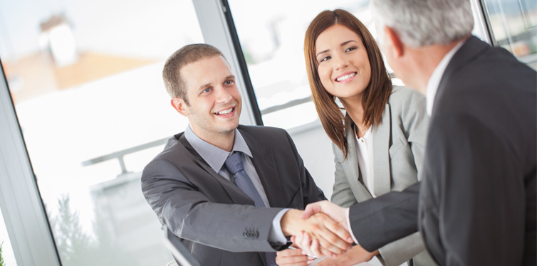 handshake at a job interview