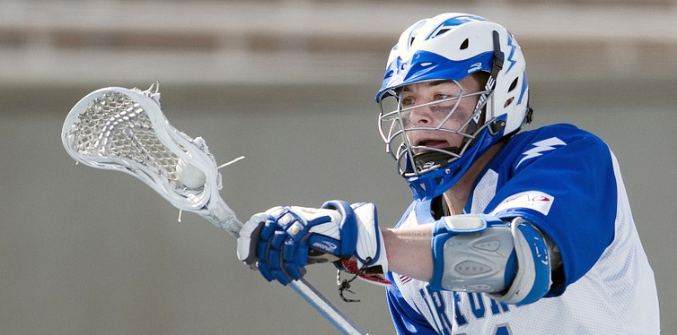 lacrosse player during a game