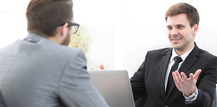 the job candidate and the interviewer