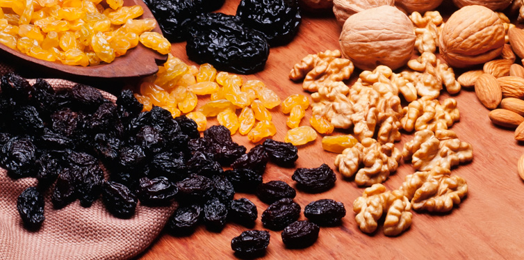 dried fruits and nuts