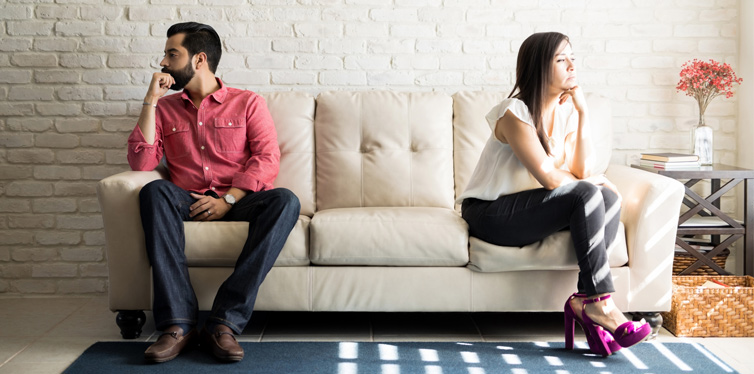 a couple breaking up