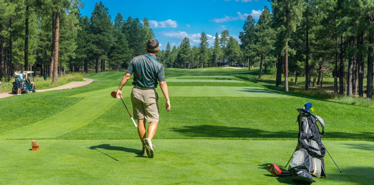 man at the golf course