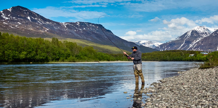 man fishing