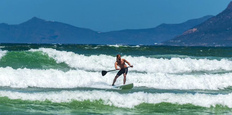 man on a paddle board