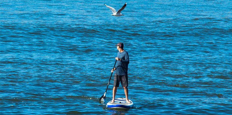 paddle boarding