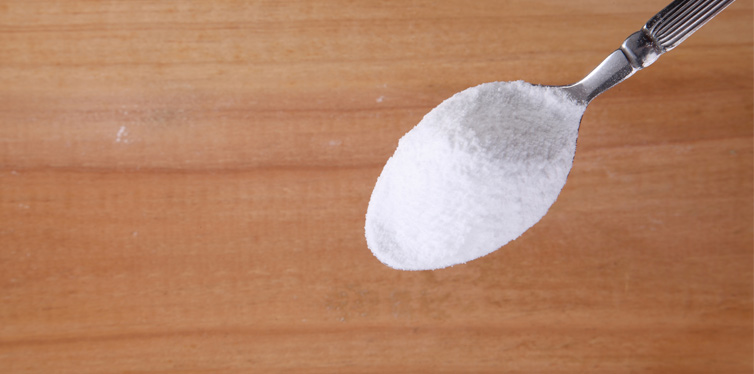 a teaspoon of baking soda