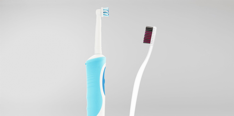 electric and manual toothbrush