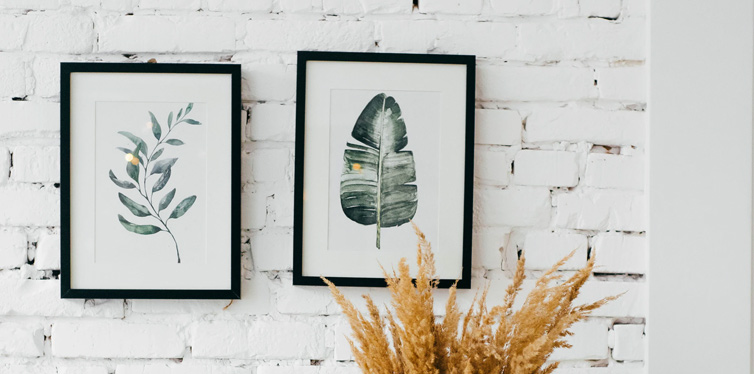 paintings on the wall