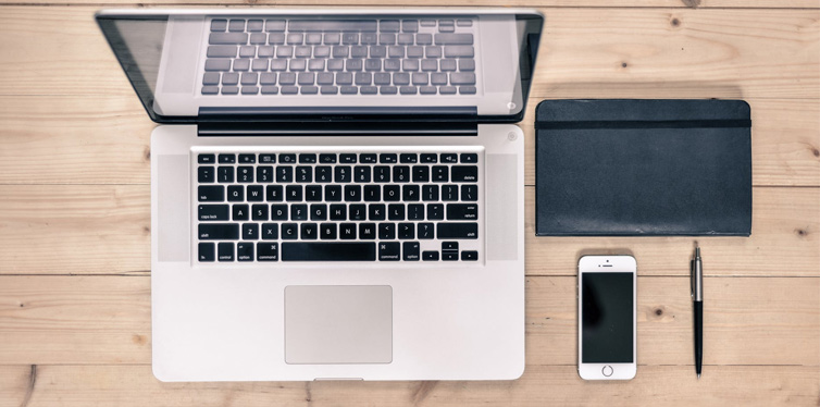 computer on the desk