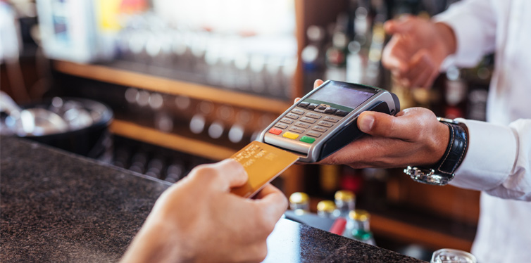 paying with a credit card