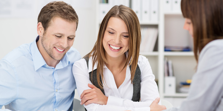 a couple with a financial adviser