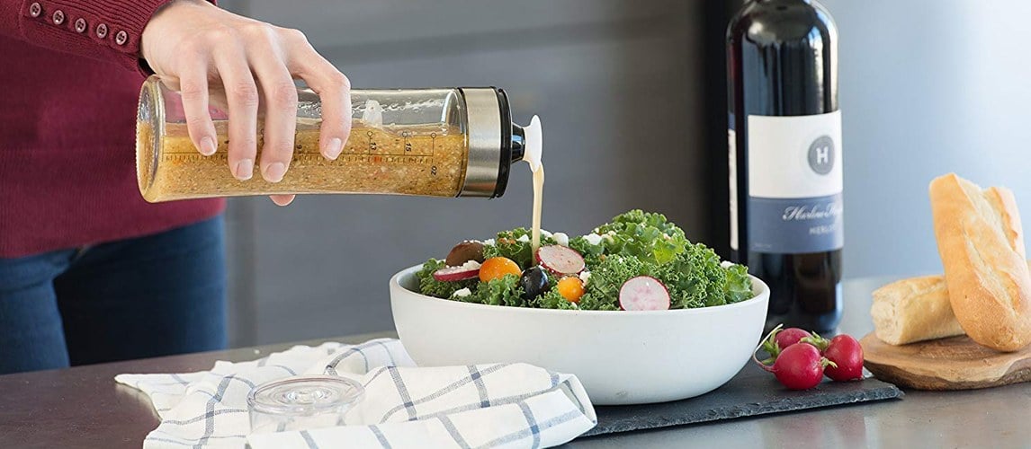 Salad Dressing Shaker, Clear Leak Proof Little Salad Dressing