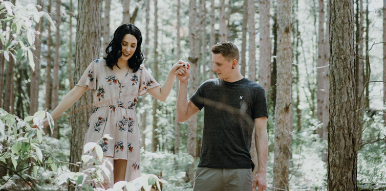 two people on a date