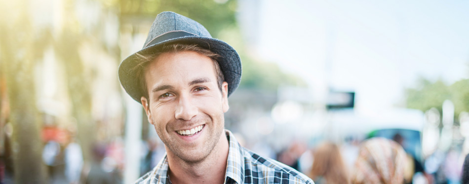 smiling man wearing men’s hat for every occasion