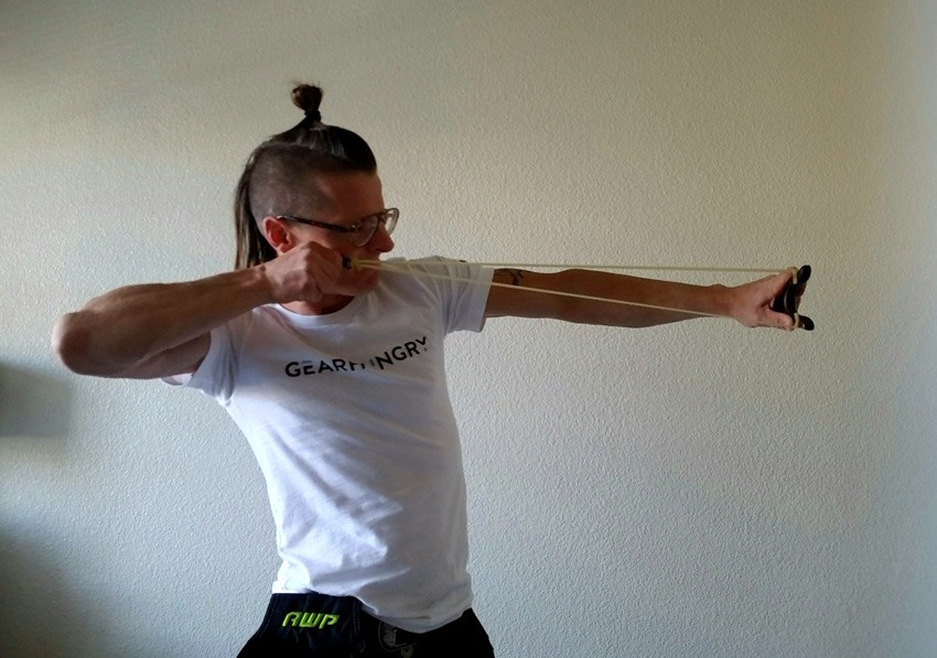 basune solid wooden slingshot