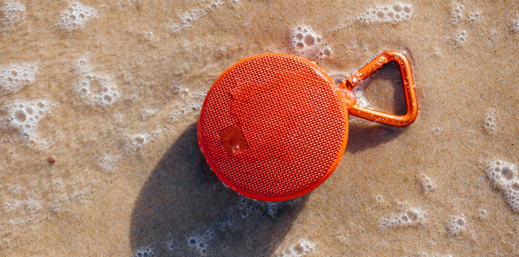 orange waterproof speaker