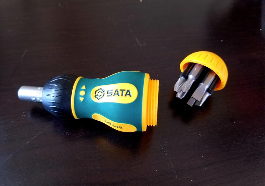 sata 6 piece stubby ratcheting screwdrive