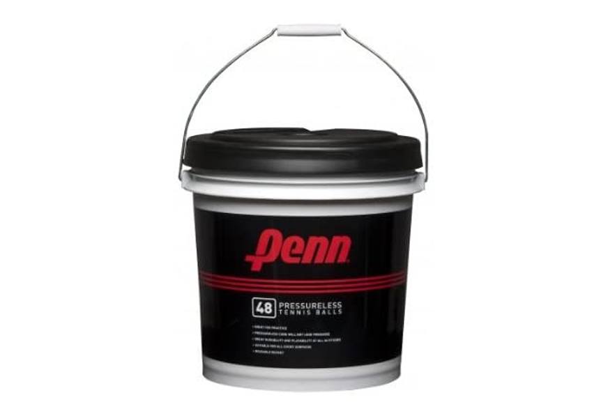 penn pressureless tennis balls bucket