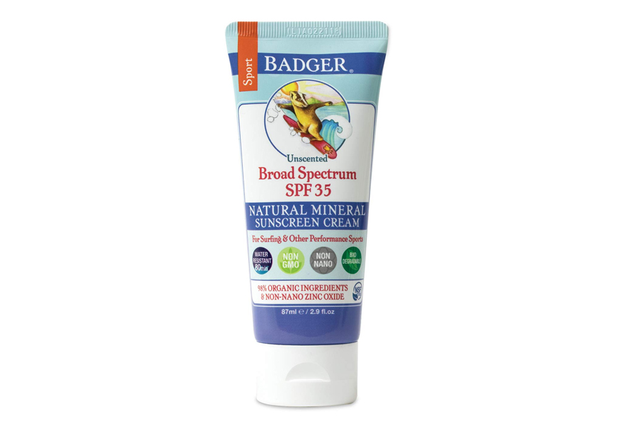 badger SPF 35 zinc oxide sport sunscreen cream