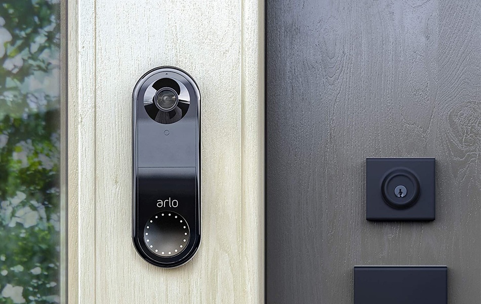 black smart doorbell