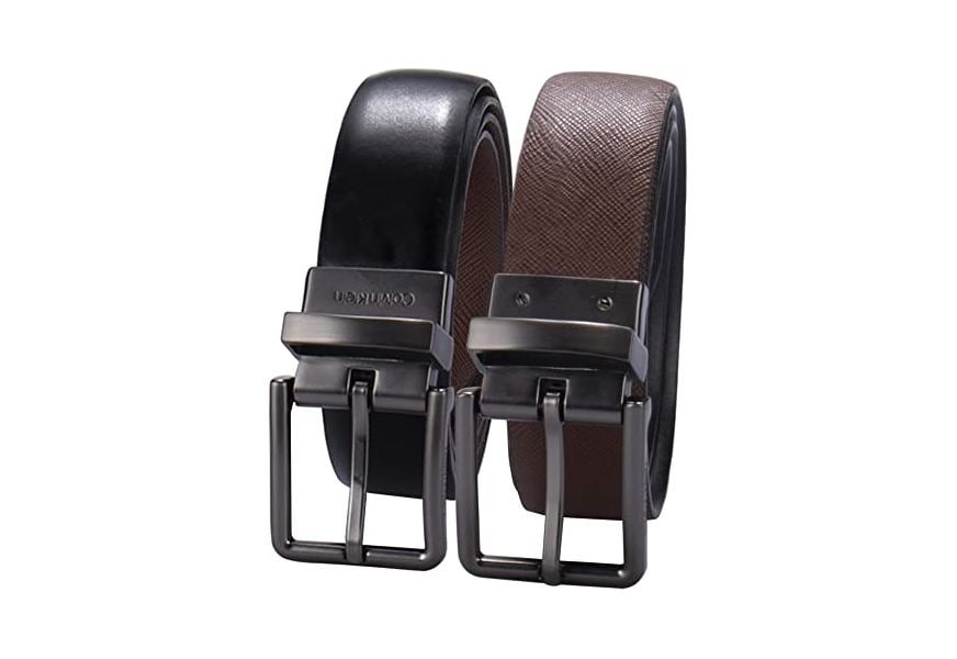calvin klein smooth reversible leather belt