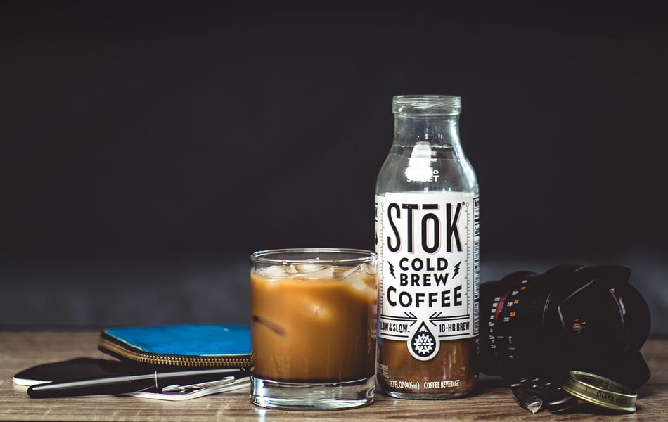 cold brew coffee and drinking glass
