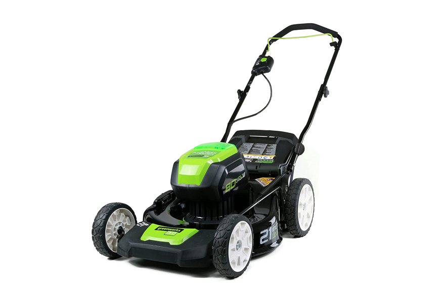 greenworks glm801601 21-inch cordless push lawn mower