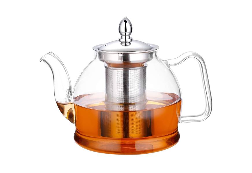 Aicook Electric Tea Kettle, Electric Kettle Temperature Control with 9 Presets, 2HR Keep Warm, Removable Tea Infuser,Silver Stainless Steel Glass