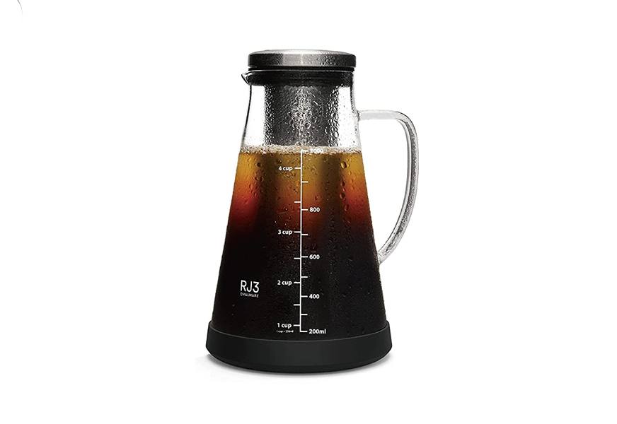 ovalware airtight cold brew iced coffee maker and tea infuser