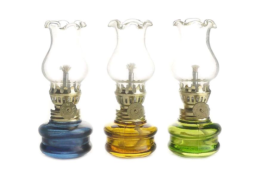 purism style glass kerosene oil lamp