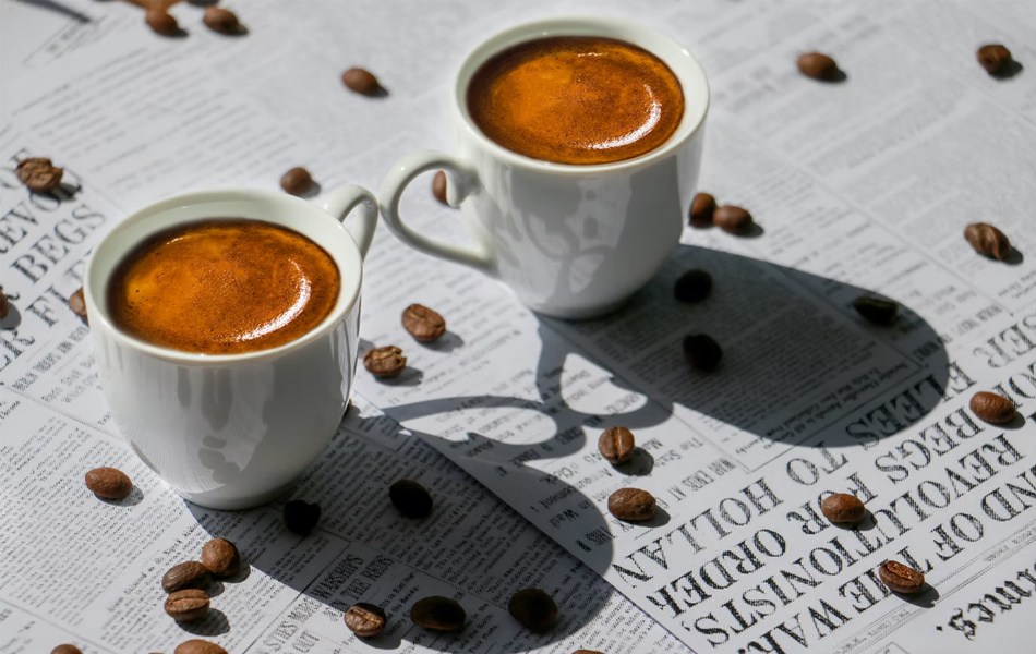 two cups of espresso